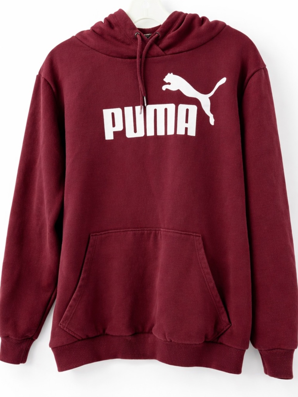 Puma Hoodie XXL Maroon Burgundy Pullover Sweatshirt Athletic Streetwear